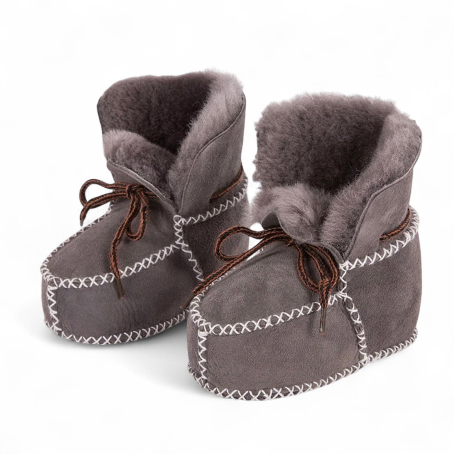 Baby Lammfellschuhe 12-18 Monate grau