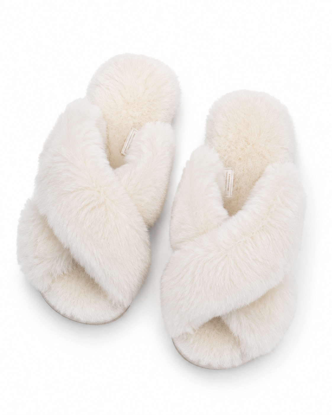 Lammfell Hausschuhe Damen Cross Over – offene Pantoffeln aus echtem Lammfell