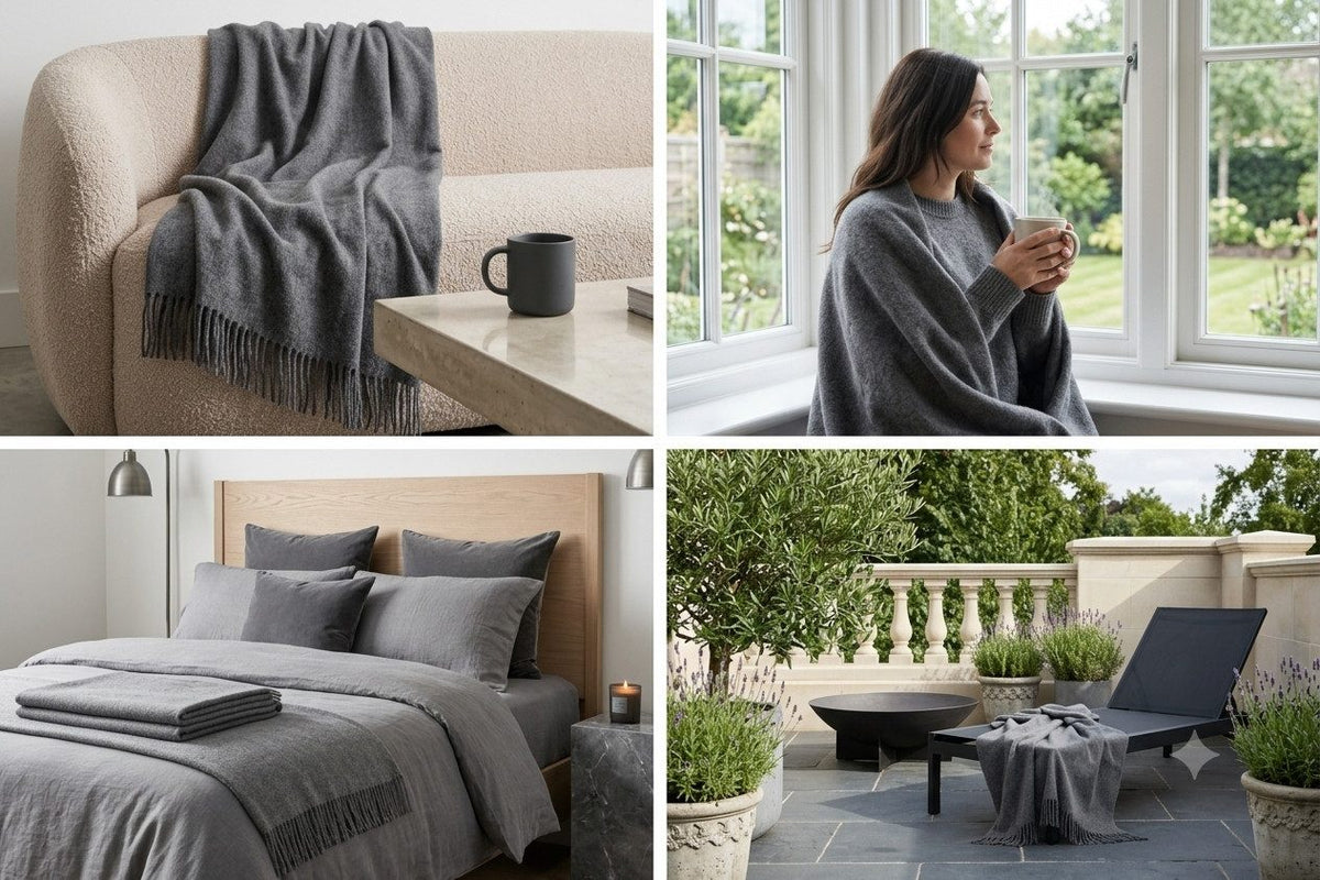 Alpaka Decken In - und Outdoor 200x150 cm