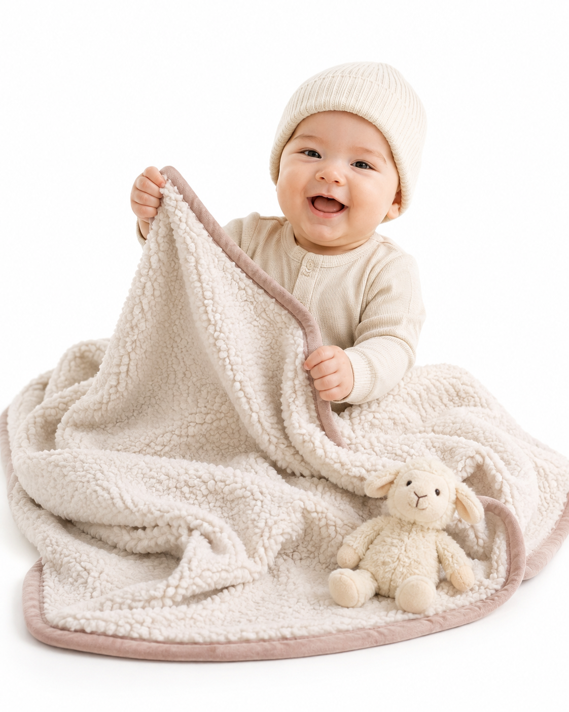 Baby Wolldecke aus 100 % Schafwolle | 75 × 100 cm