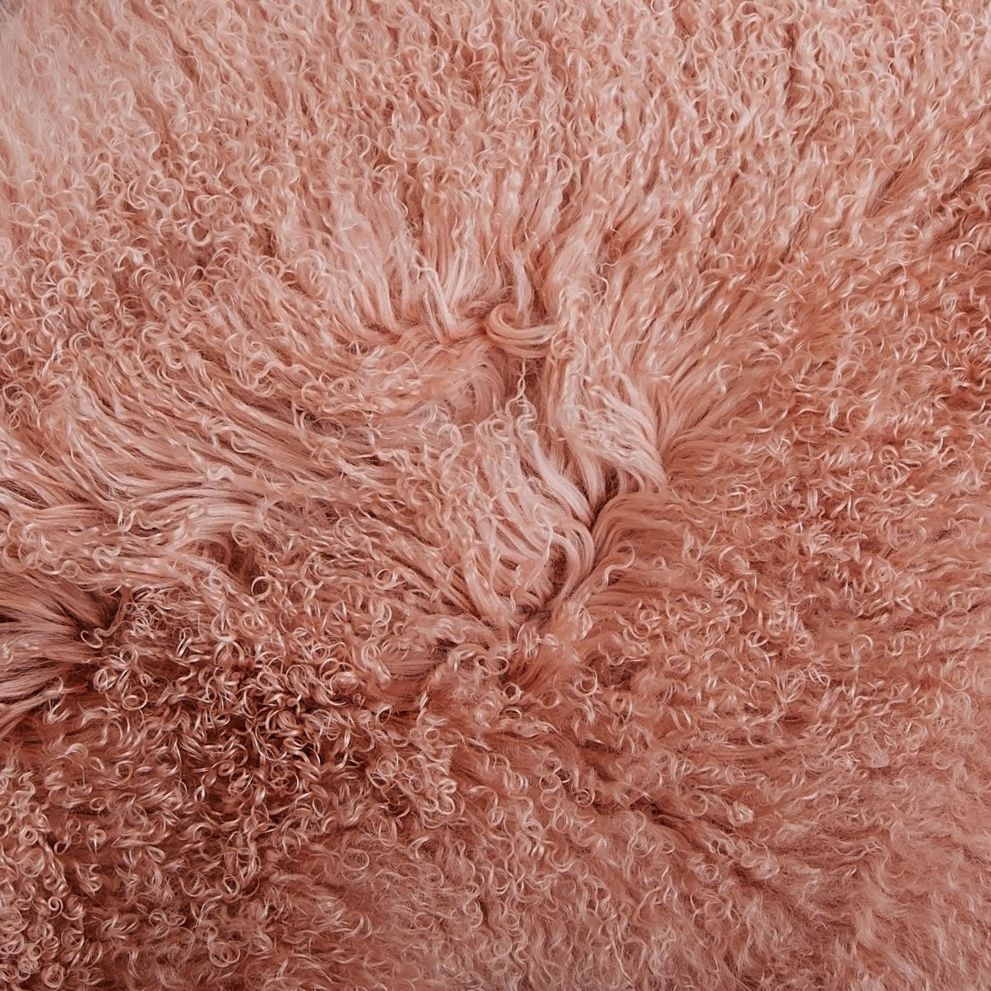 Tibet Lammfell echt Fell Puder rosa super weich 90 cm – Flourou